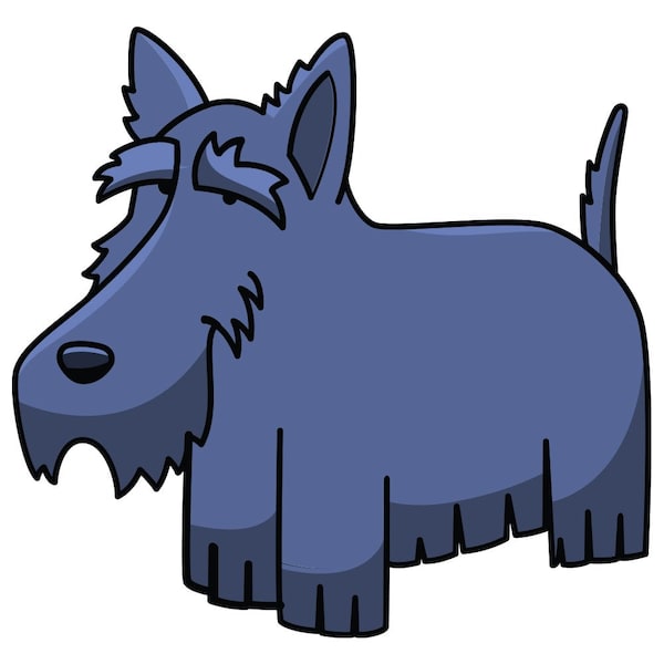 Scottish Terrier Dog Decal, Dog Lover Decor Vinyl Sticker